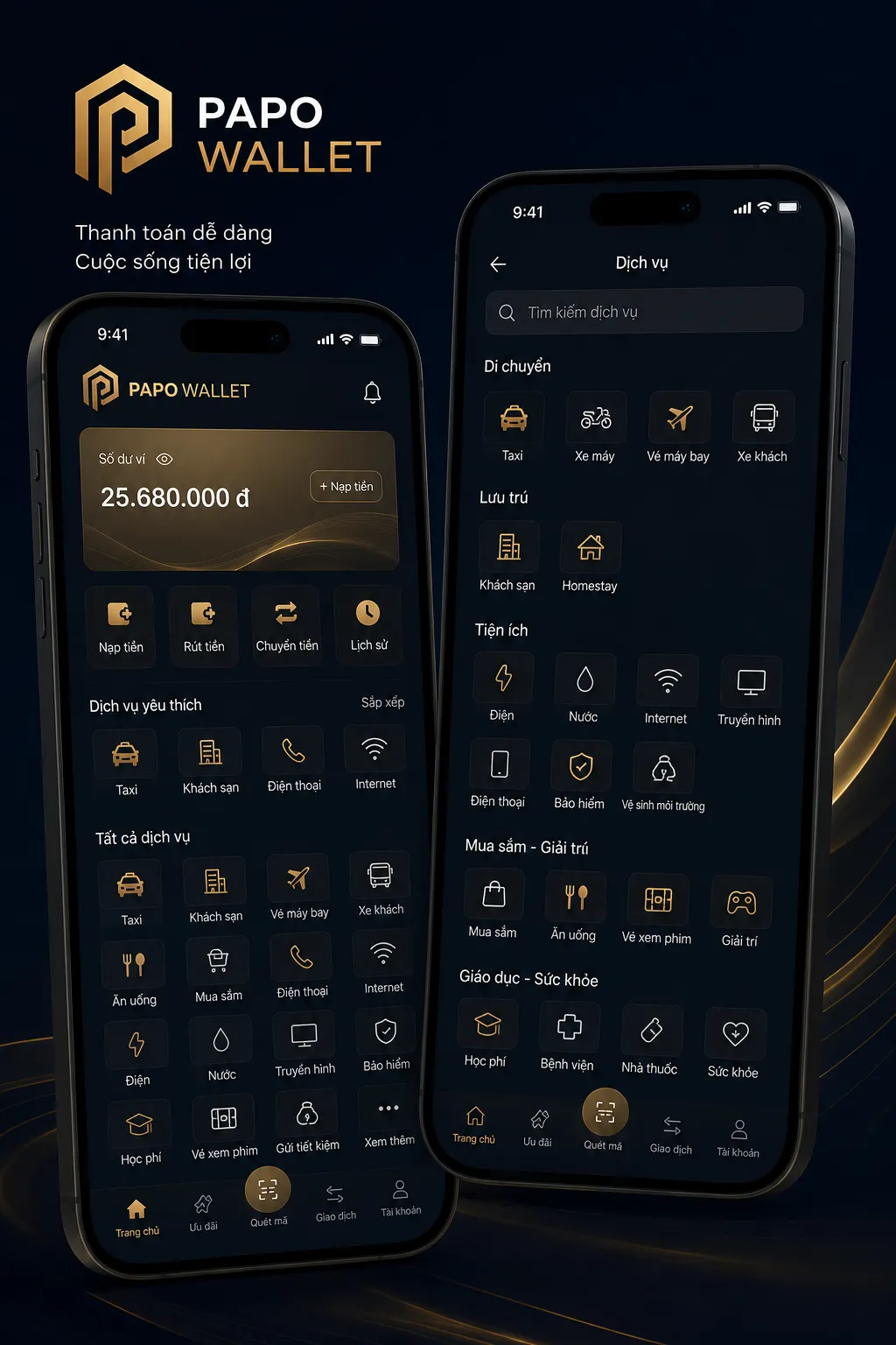 V&iacute; điện tử PAPO Wallet tinh tế