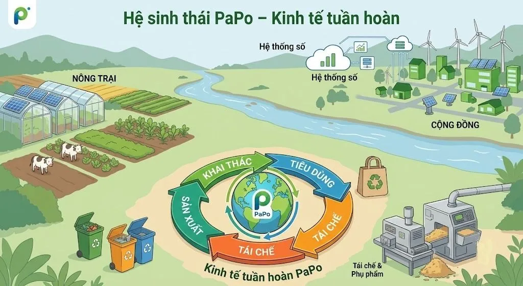 Hệ sinh th&aacute;i tuần ho&agrave;n n&ocirc;ng nghiệp